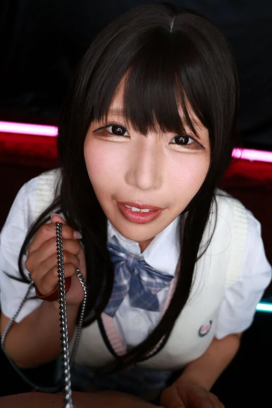 乙アリスの黒髪制服コスプレ